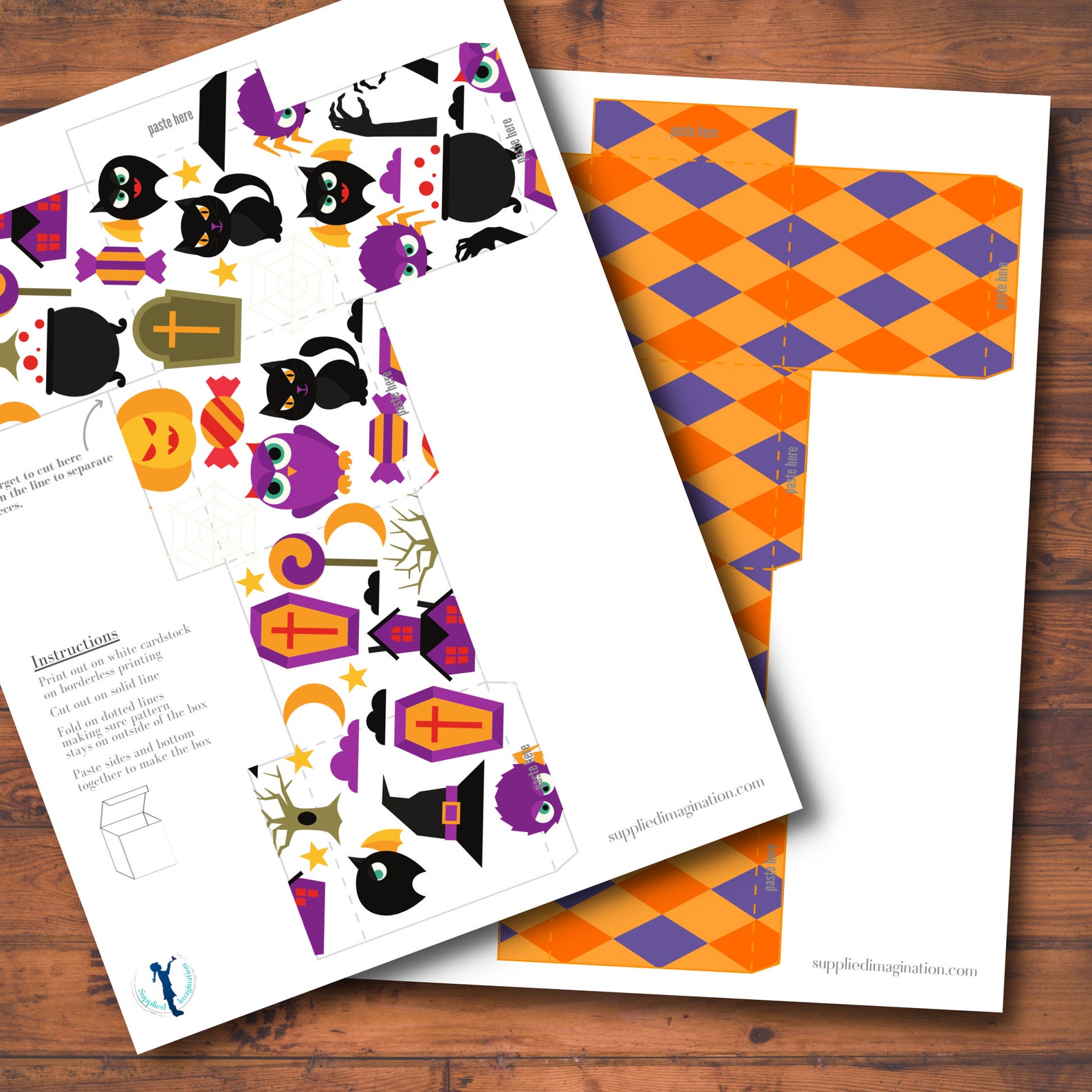 Halloween Boxes Printable PDF Set 2 - Etsy