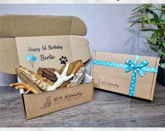 Dog Birthday Treat Box Personalised Birthday Treat Box Present 1st Birthday Puppy Gift Box Natural Dog Treat Party Hamper For Dog Lover