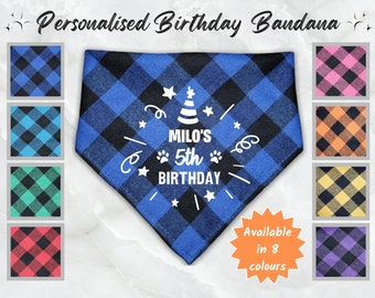 Personalised Birthday Dog Bandana