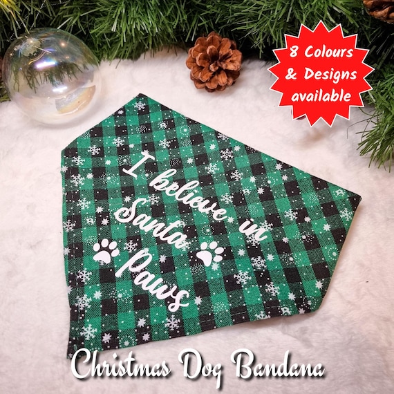 Christmas Dog Bandana: Festive Plaid Pet Neckwear