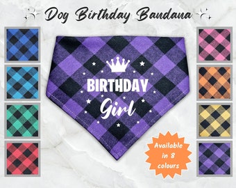 Birthday Girl Dog Bandana