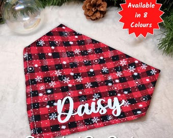 Personalised Christmas Dog Bandana Pet Accessory Dog Xmas Costume