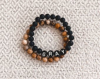 Little Boy’s Bracelets Set Customizable with Name | Toddler to Little Boy Sizes