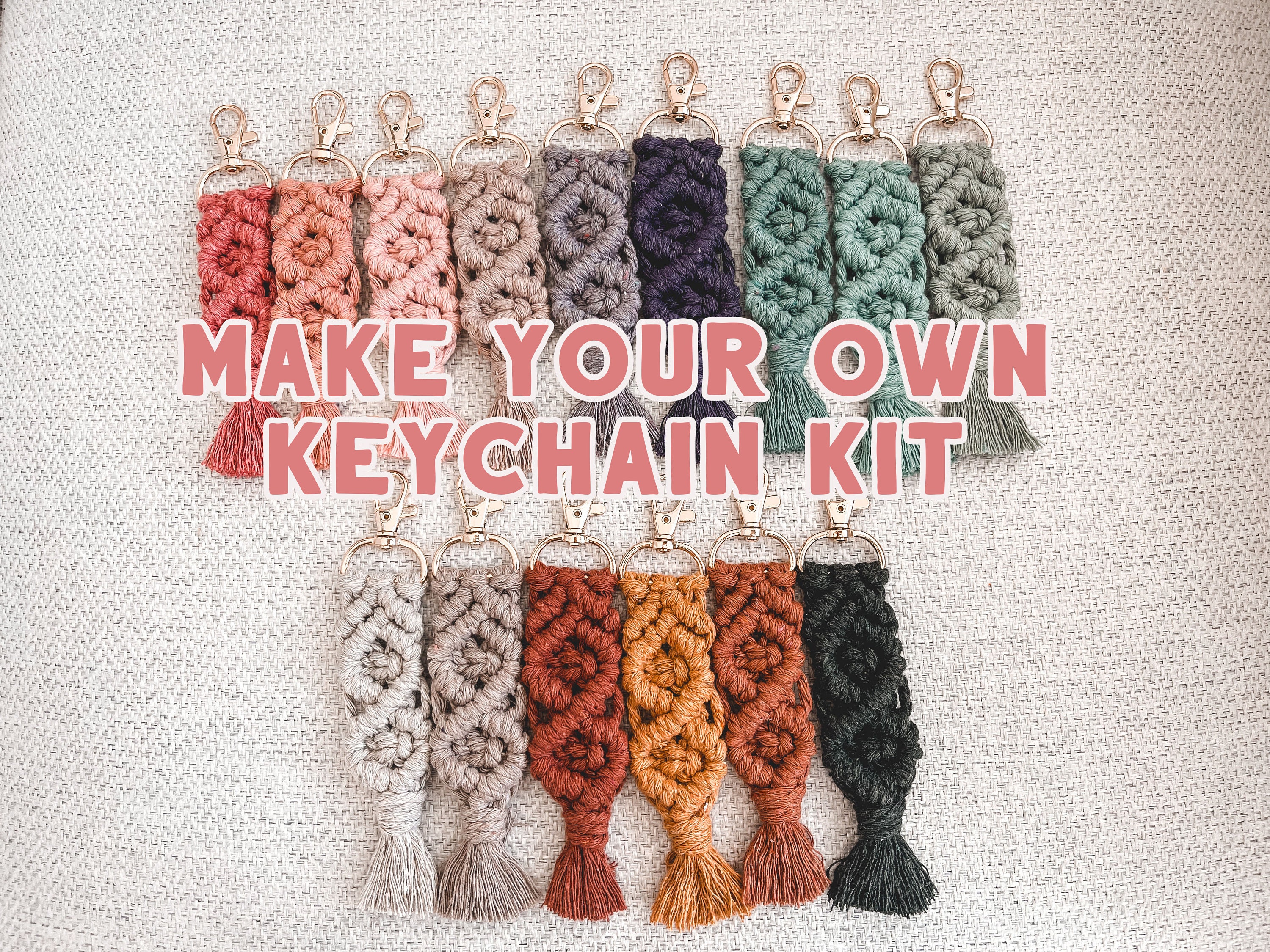 Diy Keychain Kit, Diy Macrame Keychain