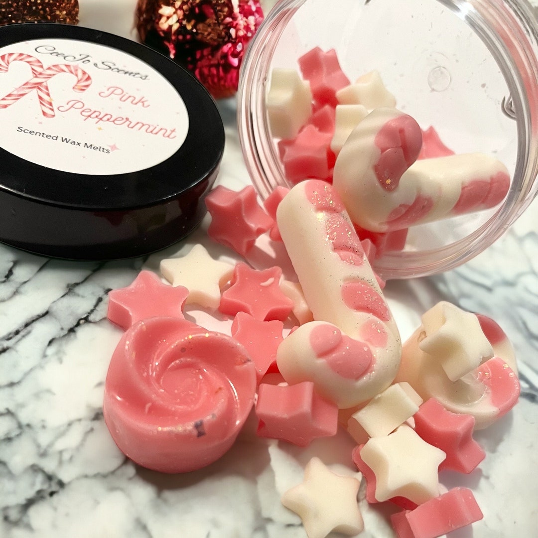 HIGHLY SCENTED Pink Peppermint Wax Melts Etsy