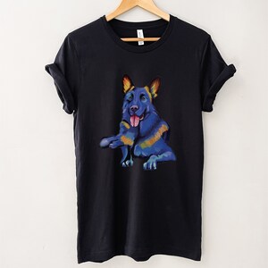 German Shepherd T-Shirt, Unisex Fit, Gift for German Shepherd, Love my German Shepherd, Hand Drawn German Shepherd
