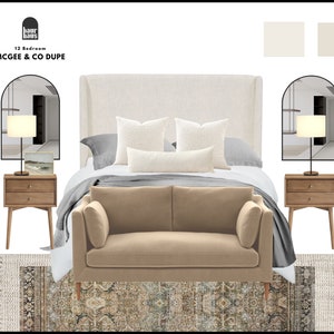 Forfait Chambre Duped McGee & Co|Lit Studio McGee|Forfait Chambre|Chambre pré-conçue|Design d'intérieur en ligne|Service de design d'intérieur|e-design
