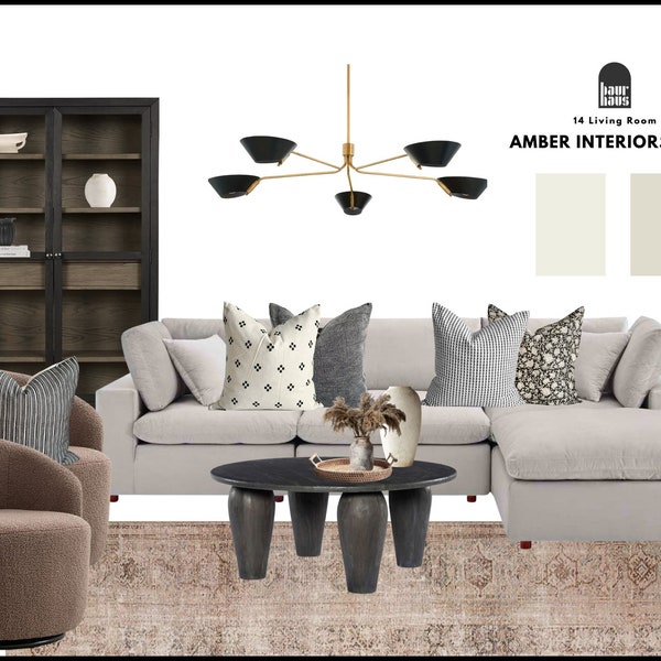 Amber Interiors Dupe Living Room Package|Living Room Package|Pre-designed Room|Online Interior Design|Interior Design Service|e-design