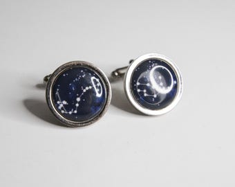 Galaxy Constellation Cufflinks | Astronomy Gift for Men