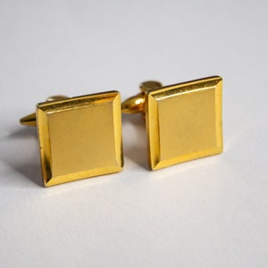 Classic Square Gilt Vintage Cufflinks