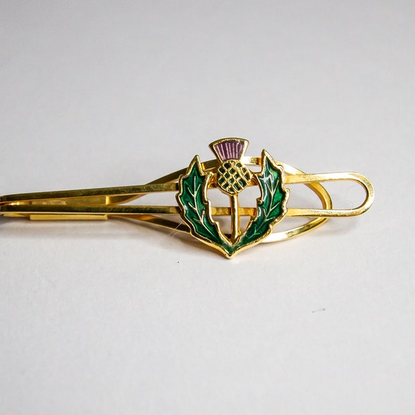 Scottish Thistle Vintage Tie Clip