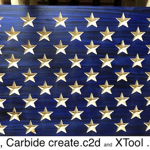 SVG & Carbide Erstellen Sie nur amerikanische Flagge Sterne Union .c2d Datei