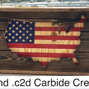 SVG & Carbide CreateCarbide Create America shaped Flag .c2d file