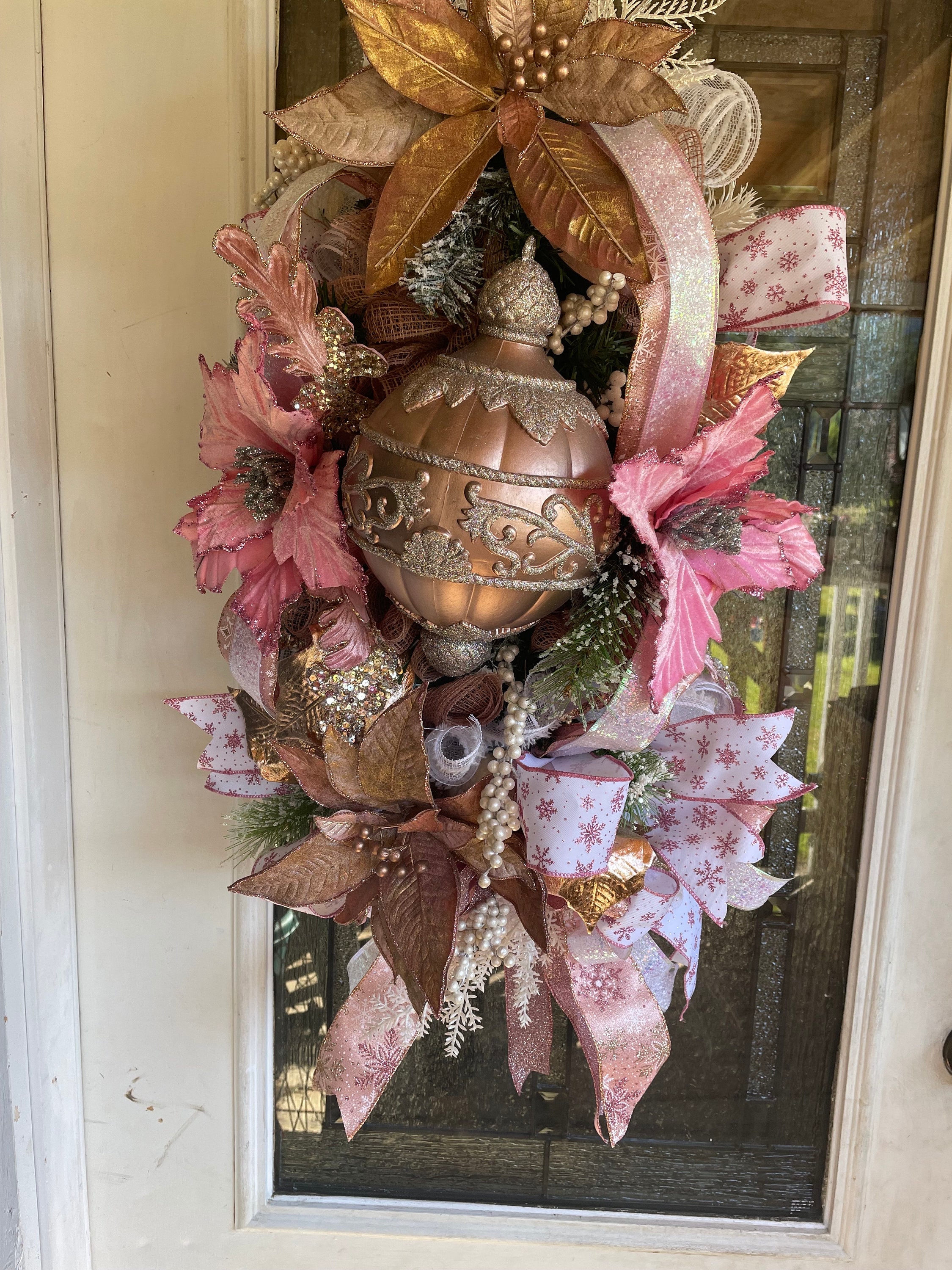 Christmas wreath, Christmas Ornament front door, Winter Swag front door , Sparkle wreath , Christmas decor