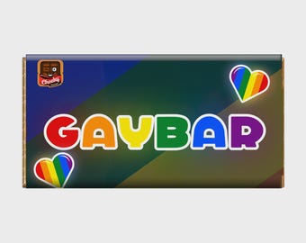 Gaybar Parody Chocolate Bar Wrapper – Funny Gag Gift, Cheeky Present, Novelty Wrapper
