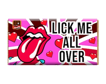 Lick Me All Over Novelty Chocolate Bar Wrapper – The Ultimate Gag Gift, Valentines Gift