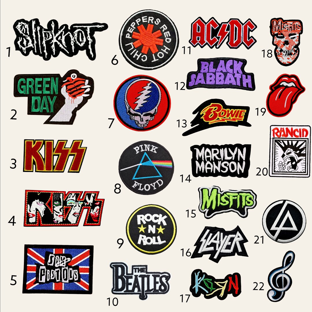Iron on Patches Music Rock Heavy Metal Band Badges Etsy Australia