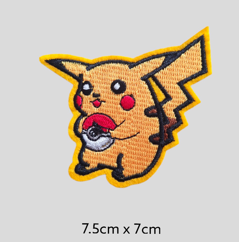 Pokemon 'Jumping Pikachu' Embroidered Patch — Little Patch Co