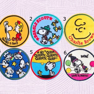 Snoopy 7.5cm - Aufnäher - Aufnäher - Jeans - Stickerei Aufnäher für Jacke - Cartoon - Charlie Brown
