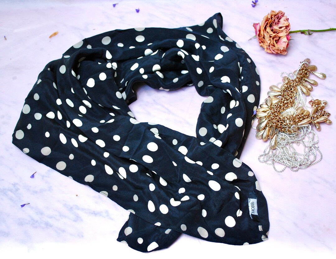 Vintage Square Silk Scarf by Famous English Company Hobbs in a