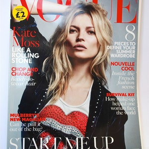 Vogue UK April 1996 Kate Moss British Original Fashion