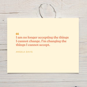 Carte postale - Acceptation, modification, citation d'Angela Davis