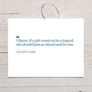 Carte postale - Féministe / Féminisme, Autonomisation des femmes, Calamity Jane Citation