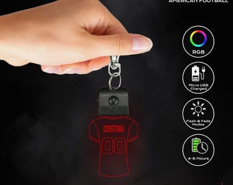 Design Your Own - American Football Jersey LED Keychain