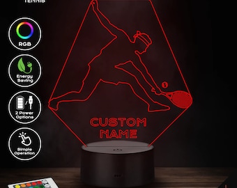 Design Your Own - Custom Tennis LED Lamp (Male / Female)