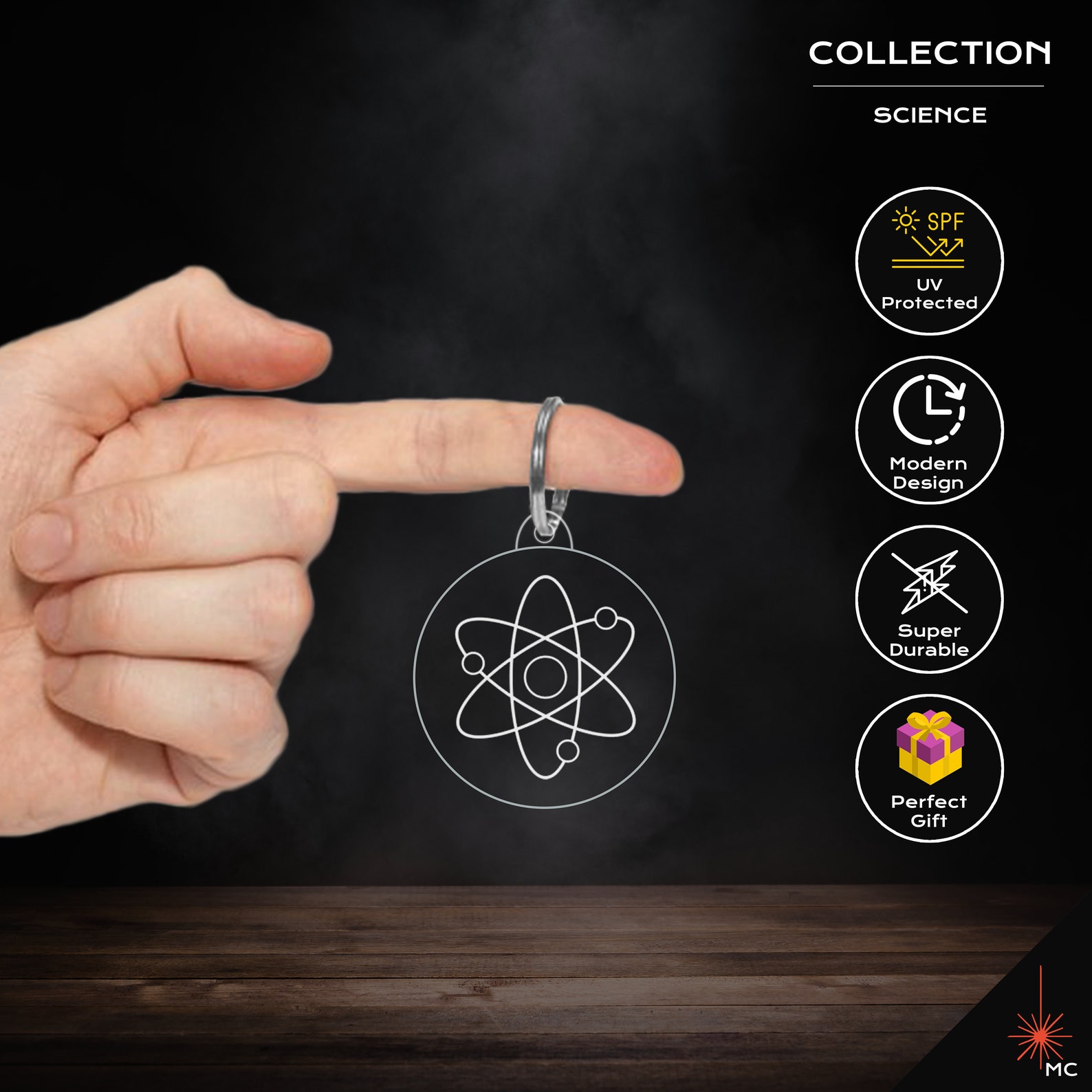 Keychain - Atom (science) - Etsy