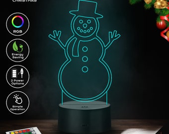 LED Lamp - Snowman (Christmas)