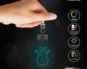 LED Keychain - Snowman (Christmas)