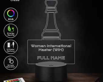 LED Lamp - Woman International Master (WIM) + Full Name (Chess)