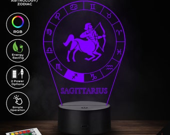 LED Lamp - Sagittarius (Astrology / Zodiac)