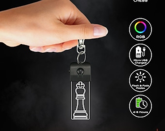 LED Keychain - King (Chess)