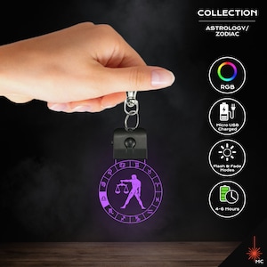 LED Keychain - Libra (Astrology / Zodiac)