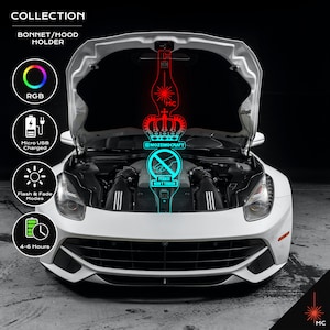 Custom LED Car Bonnet / Hood Holder Prop Display (Motor Vehicle Accessories)