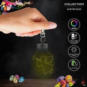 LED Keychain - Cherub Flying Angel (Easter)