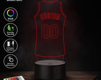 Design Your Own - Basketball Jersey LED Lamp