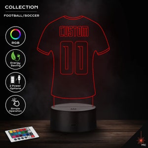 Design Your Own - Football / Soccer Jersey LED Lamp
