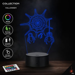 LED Lamp - Spider Web (Halloween)