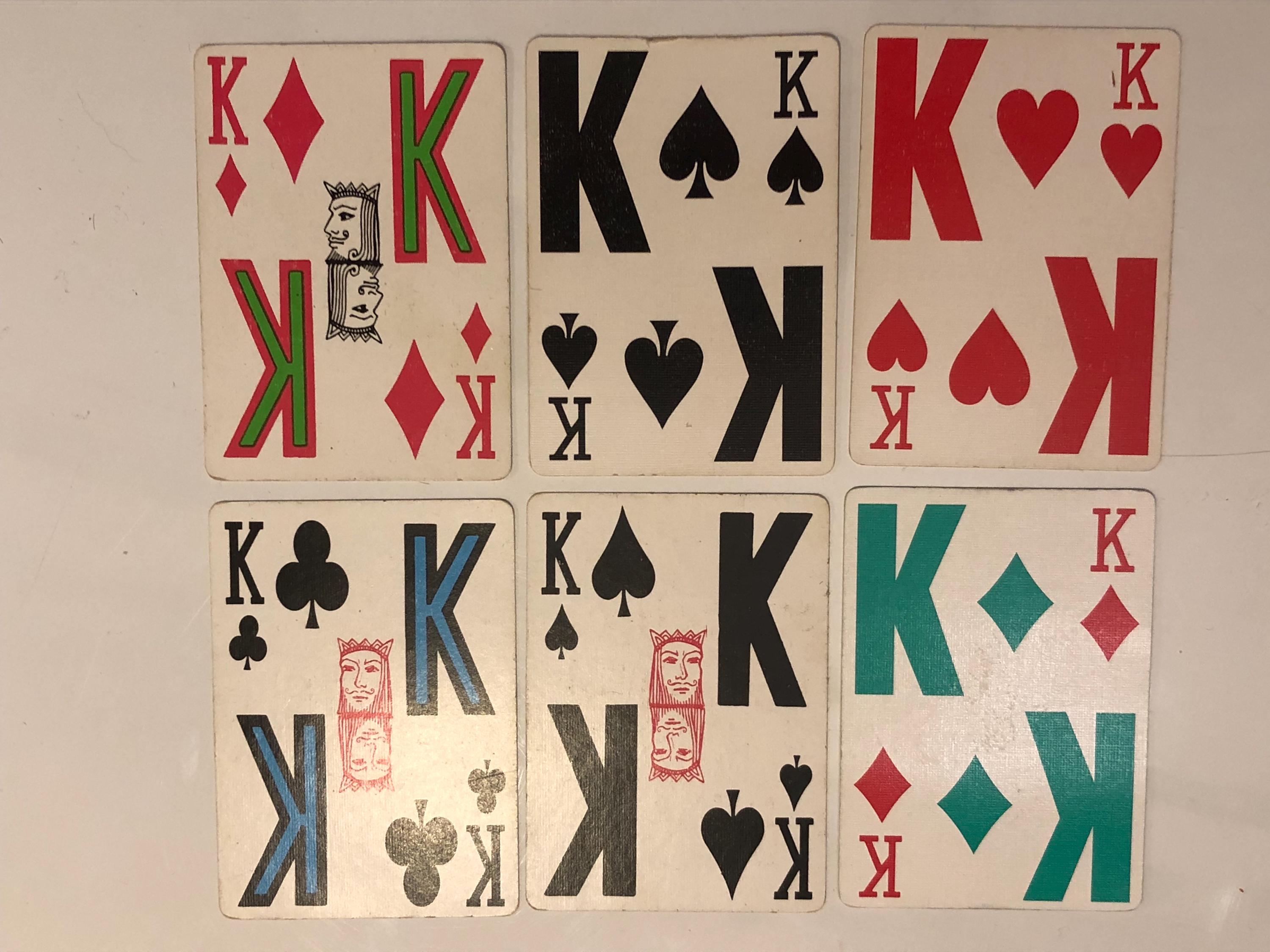 King Playing Card Lot. Vintage Kings for Crafts or a Creative Gift