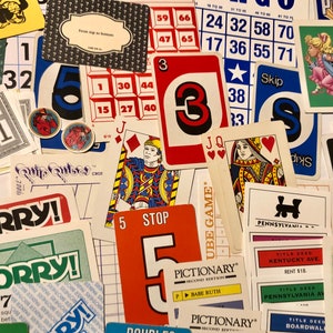 Vintage Playing Cards and Board Game Ephemera. Old Maid, Bingo cards, Monopoly, Sorry, CandyLand… image 6
