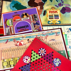 15 Vintage Game Boards to repurpose or create a board game wall.