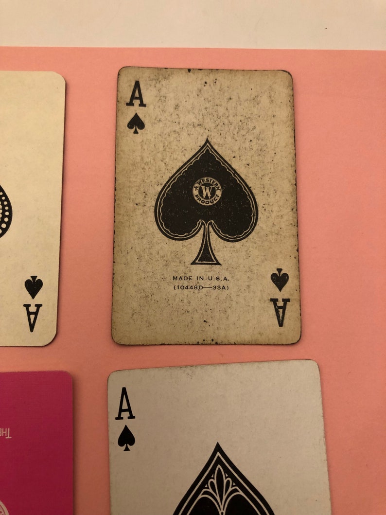 Collection of Ace of Spades From Various Decks of Playing Etsy