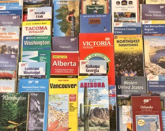 Full Size Road Maps for Crafting: US, Canada, International