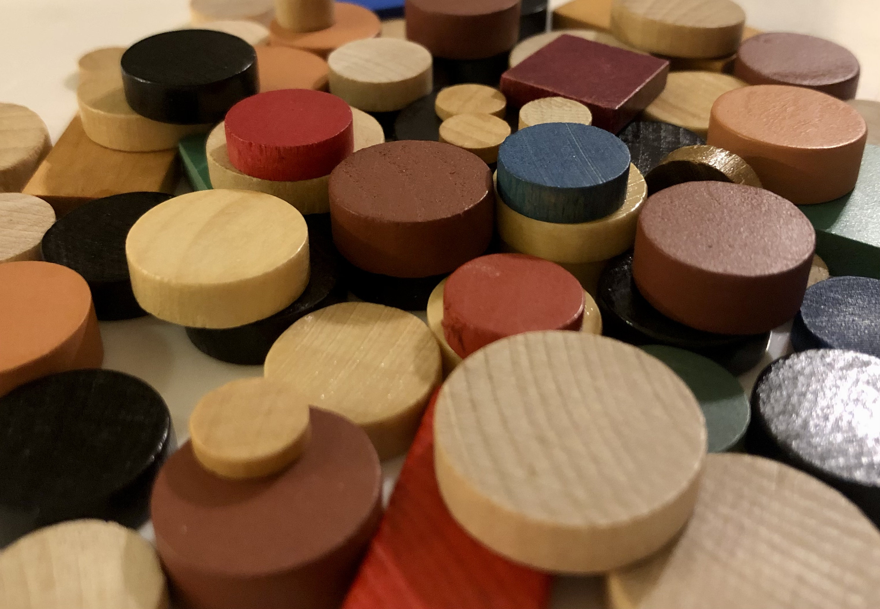 Large Lot of Wooden Board Game Pieces. Mostly Vintage Wood Etsy