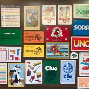 Vintage Playing Cards and Board Game Ephemera. Old Maid, Bingo cards, Monopoly, Sorry, CandyLand… image 7