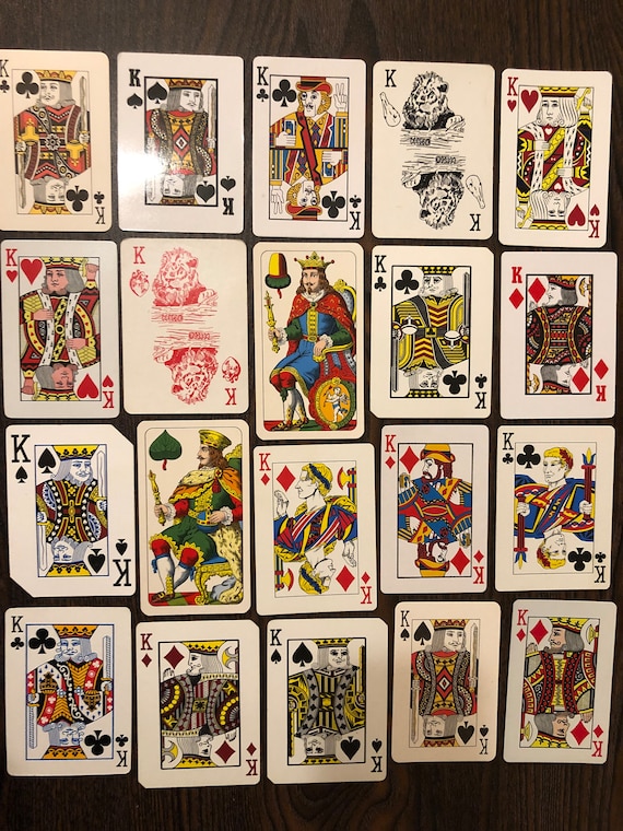 King Playing Card Lot. Vintage Kings for Crafts or a Creative Gift