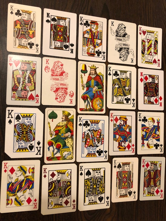 King Playing Card Lot. Vintage Kings for Crafts or a Creative Gift